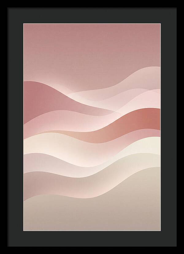 Abstract Horizon In Layers Of Dusty Rose