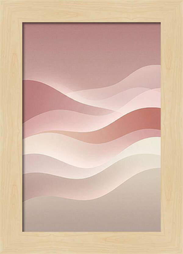 Abstract Horizon In Layers Of Dusty Rose