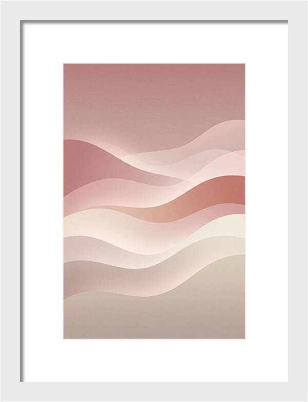 Abstract Horizon In Layers Of Dusty Rose