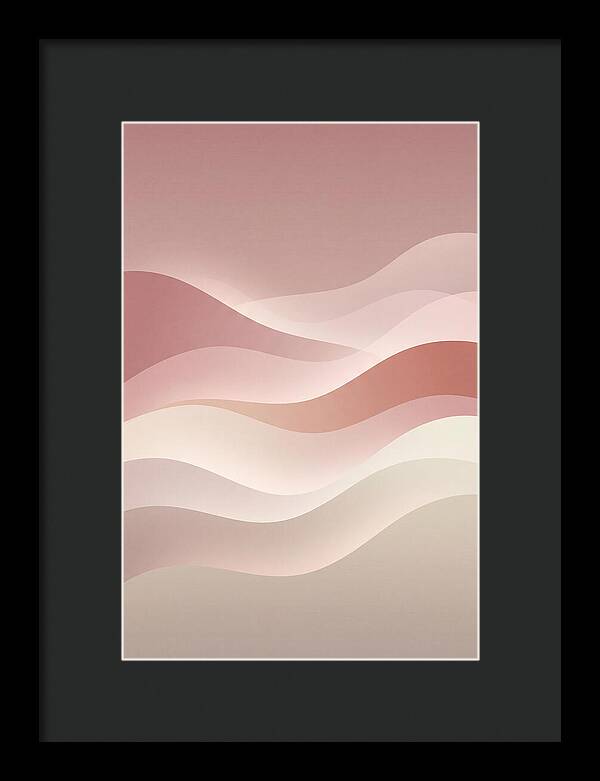 Abstract Horizon In Layers Of Dusty Rose