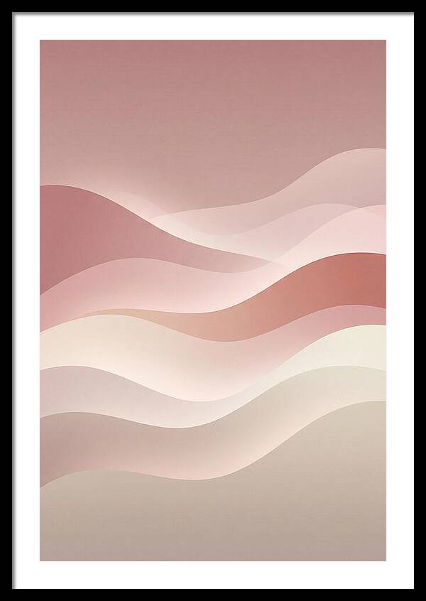 Abstract Horizon In Layers Of Dusty Rose
