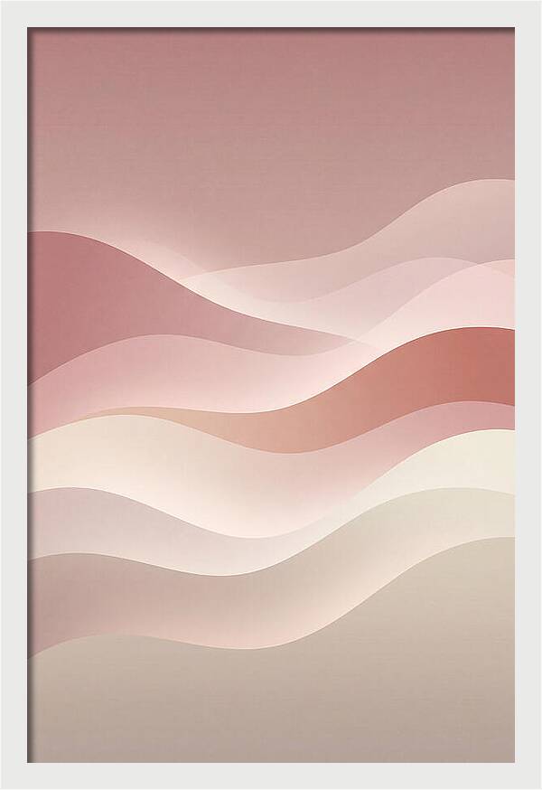 Abstract Horizon In Layers Of Dusty Rose