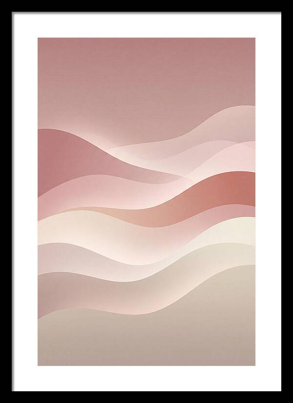 Abstract Horizon In Layers Of Dusty Rose