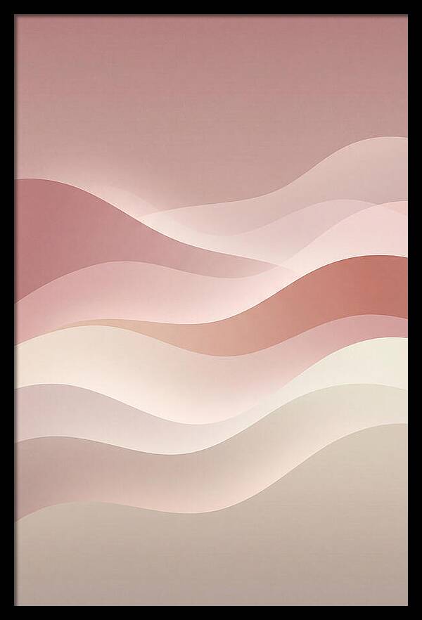 Abstract Horizon In Layers Of Dusty Rose