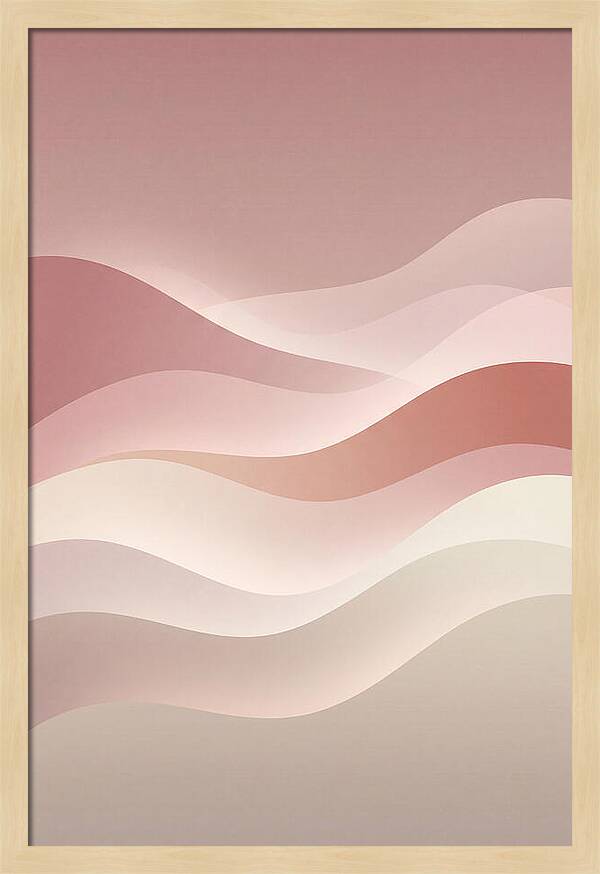 Abstract Horizon In Layers Of Dusty Rose