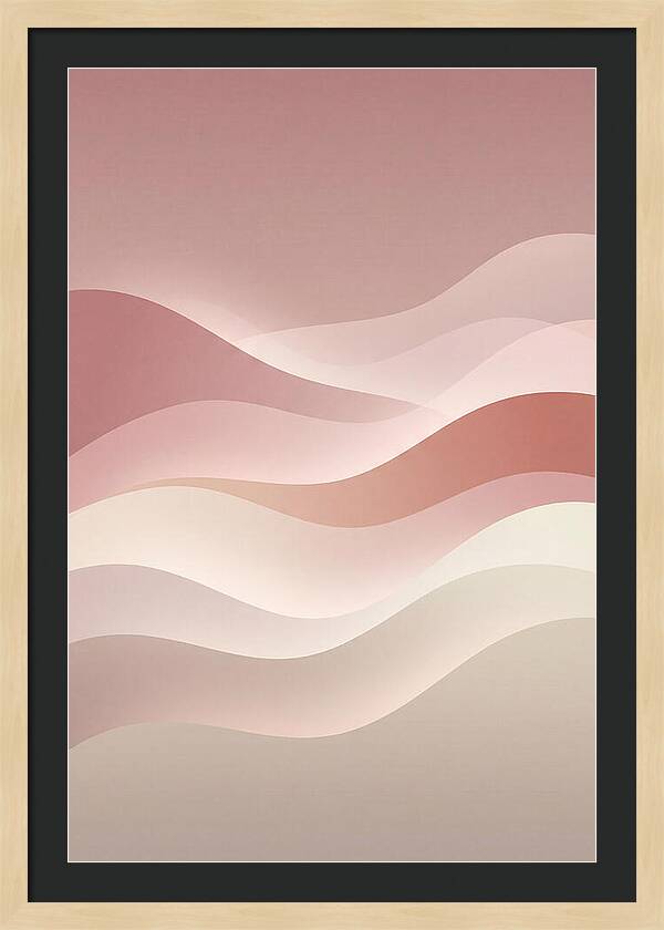 Abstract Horizon In Layers Of Dusty Rose