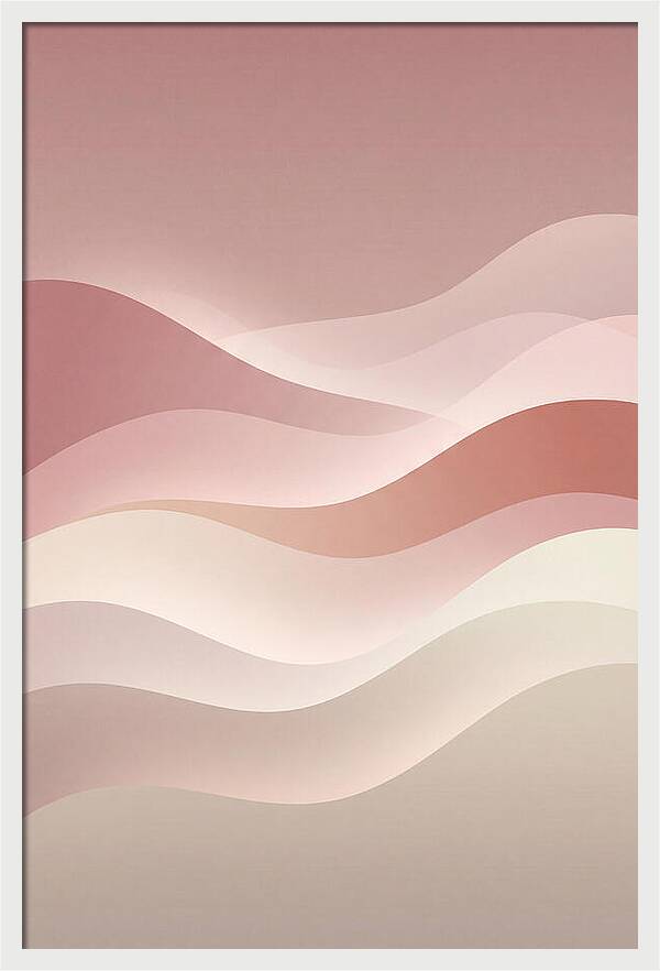 Abstract Horizon In Layers Of Dusty Rose