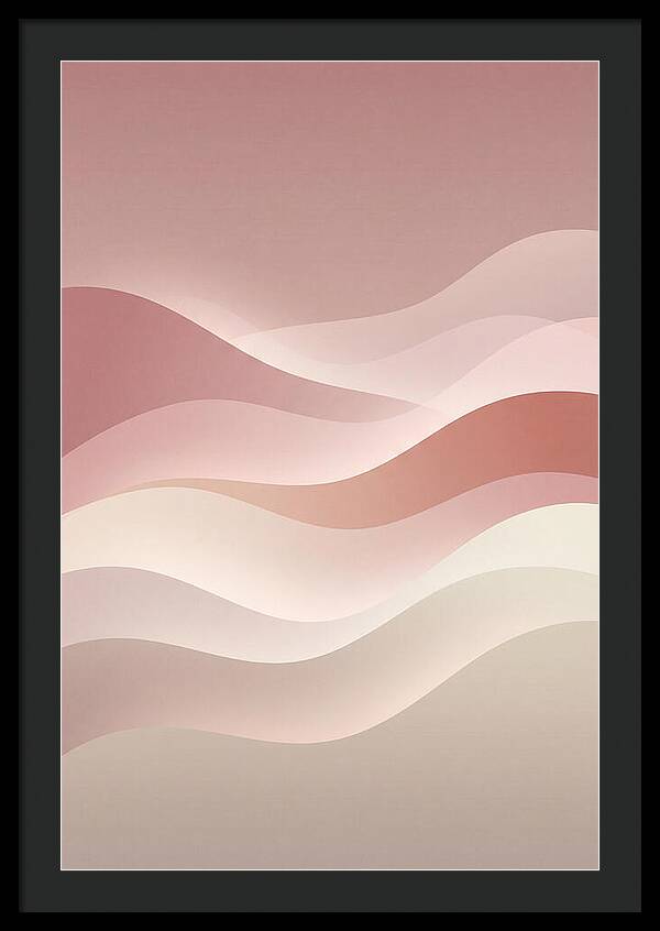 Abstract Horizon In Layers Of Dusty Rose
