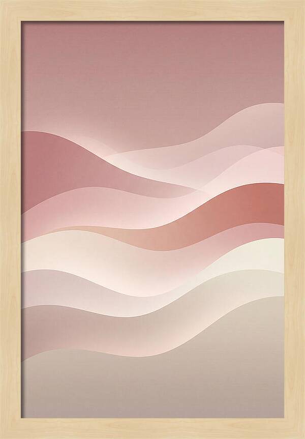 Abstract Horizon In Layers Of Dusty Rose