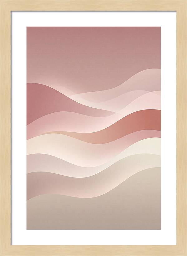 Abstract Horizon In Layers Of Dusty Rose