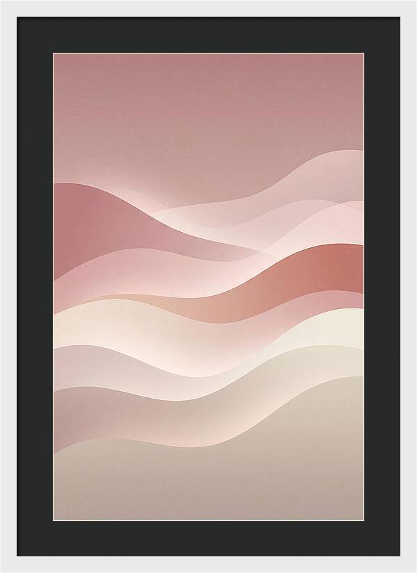 Abstract Horizon In Layers Of Dusty Rose