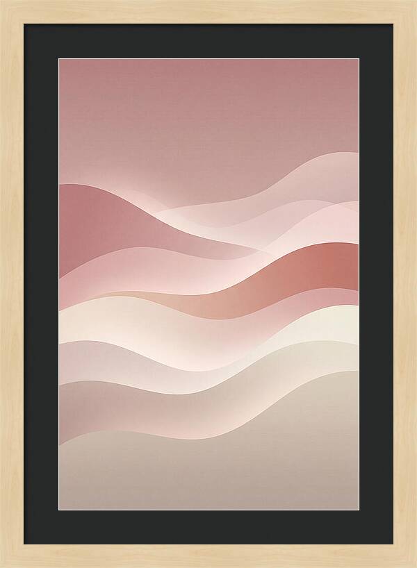 Abstract Horizon In Layers Of Dusty Rose