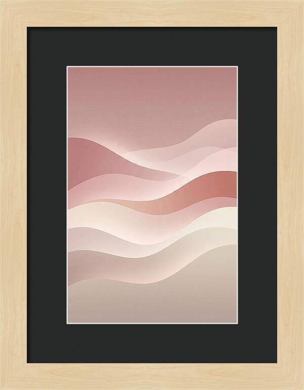 Abstract Horizon In Layers Of Dusty Rose