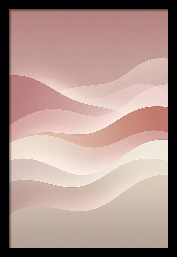 Abstract Horizon In Layers Of Dusty Rose
