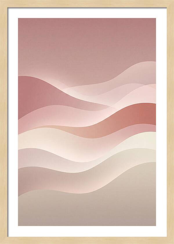 Abstract Horizon In Layers Of Dusty Rose
