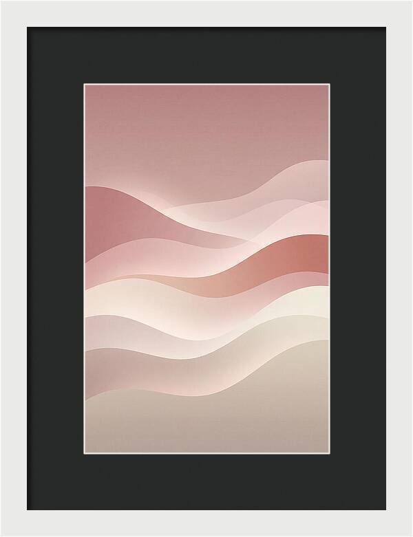 Abstract Horizon In Layers Of Dusty Rose