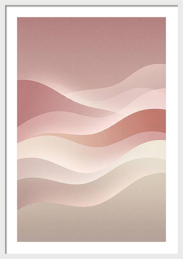 Abstract Horizon In Layers Of Dusty Rose