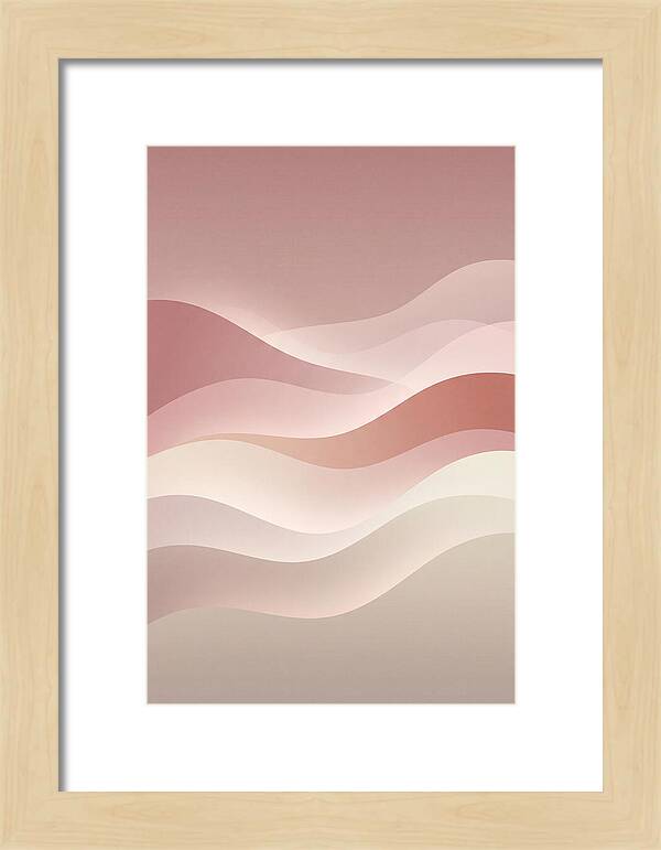 Abstract Horizon In Layers Of Dusty Rose