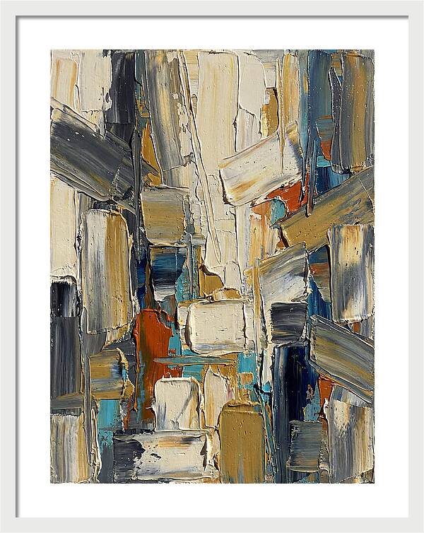 Abstract Light Palette Knife Composition