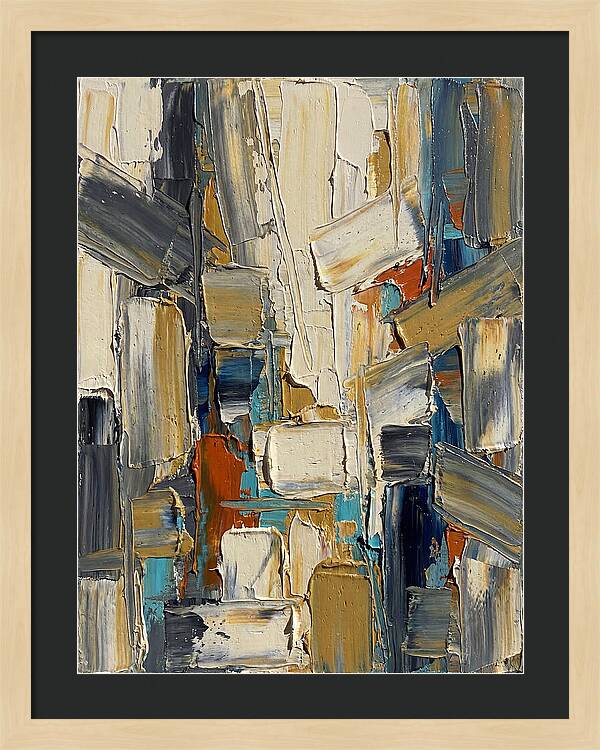 Abstract Light Palette Knife Composition