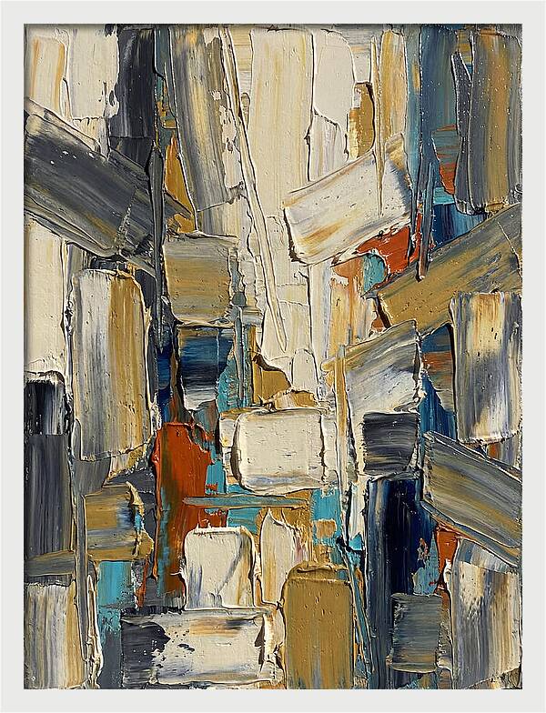 Abstract Light Palette Knife Composition