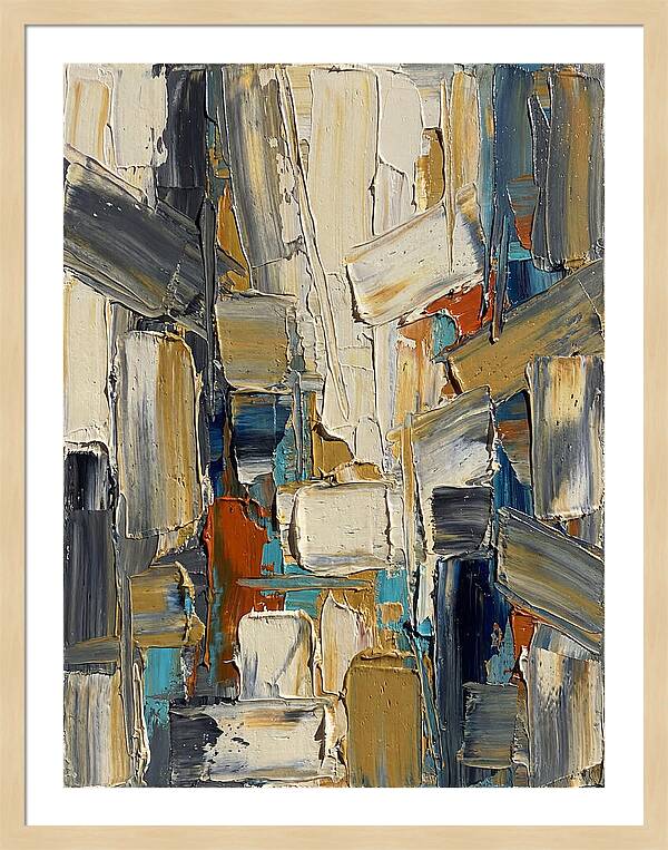Abstract Light Palette Knife Composition
