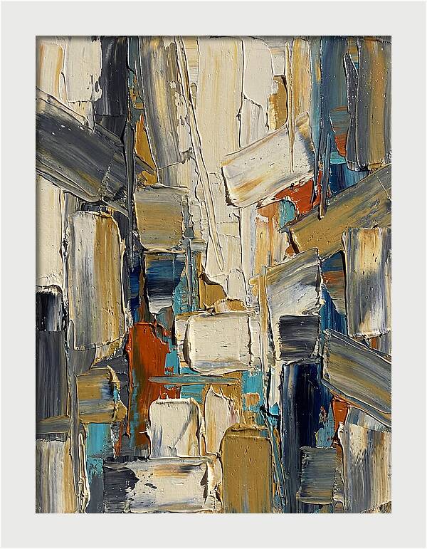 Abstract Light Palette Knife Composition