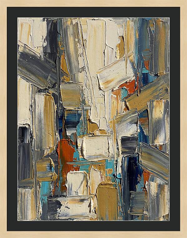 Abstract Light Palette Knife Composition