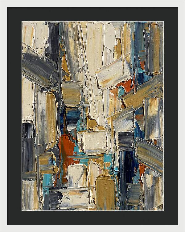 Abstract Light Palette Knife Composition