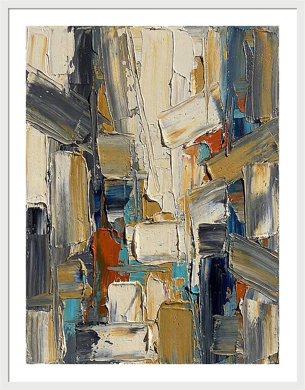 Abstract Light Palette Knife Composition