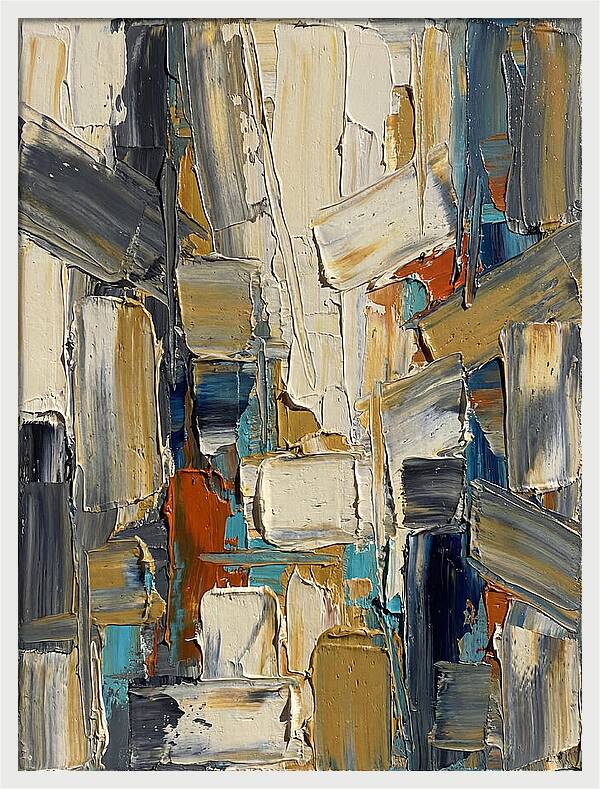 Abstract Light Palette Knife Composition