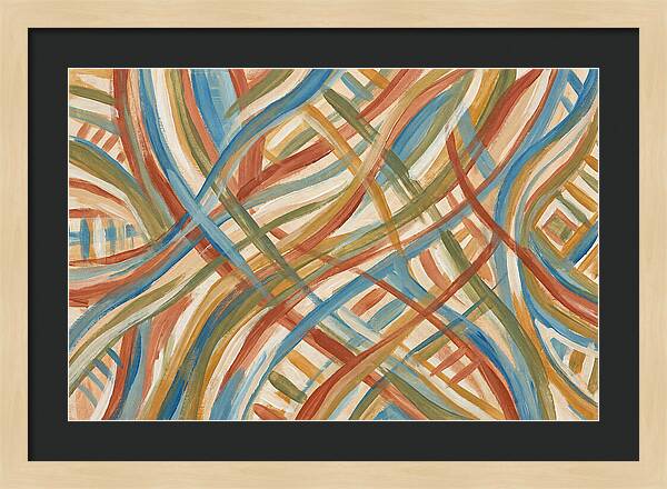 Abstract Lines In Mediterranean Tones