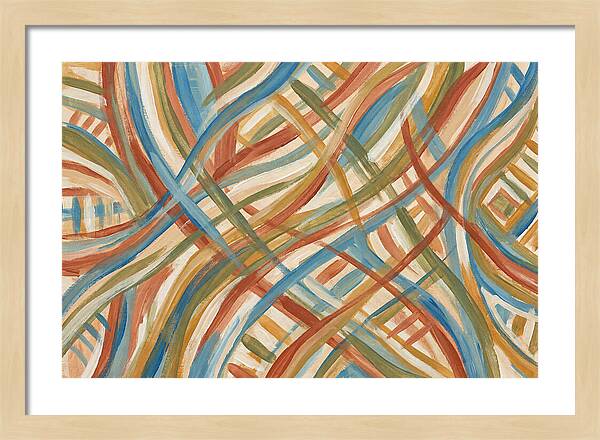Abstract Lines In Mediterranean Tones