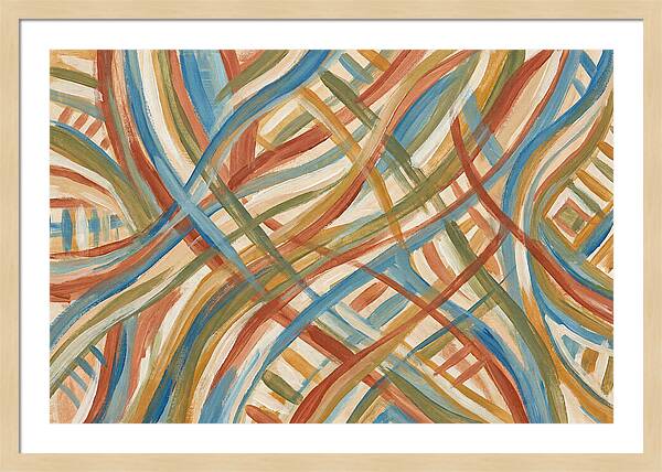 Abstract Lines In Mediterranean Tones