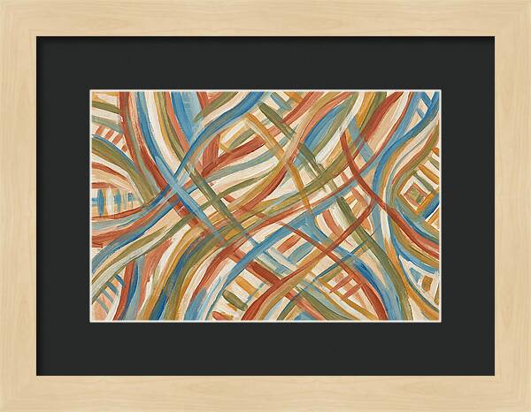 Abstract Lines In Mediterranean Tones