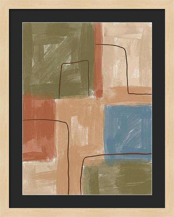 Abstract Minimalist Mediterranean Composition