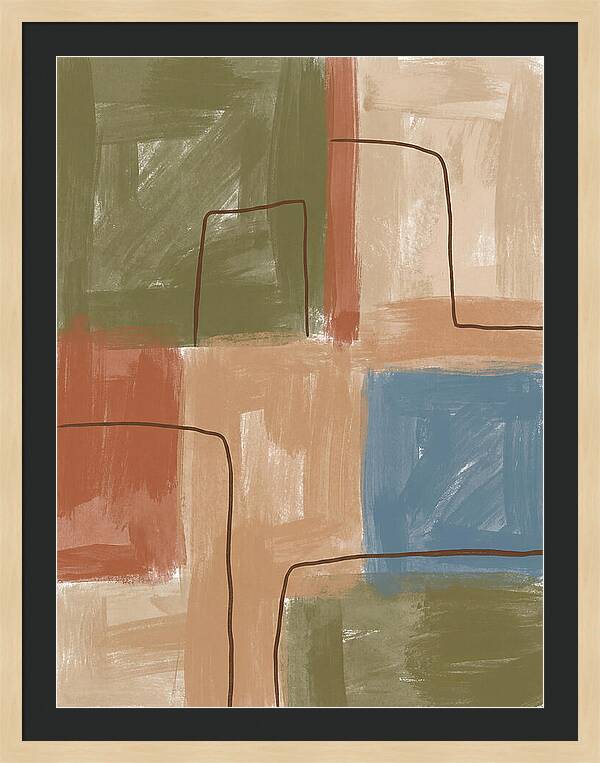 Abstract Minimalist Mediterranean Composition