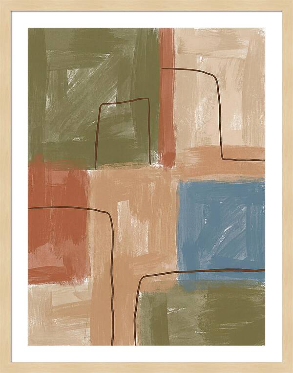 Abstract Minimalist Mediterranean Composition