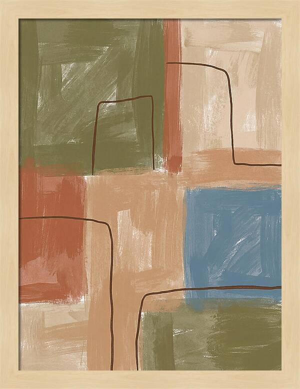 Abstract Minimalist Mediterranean Composition