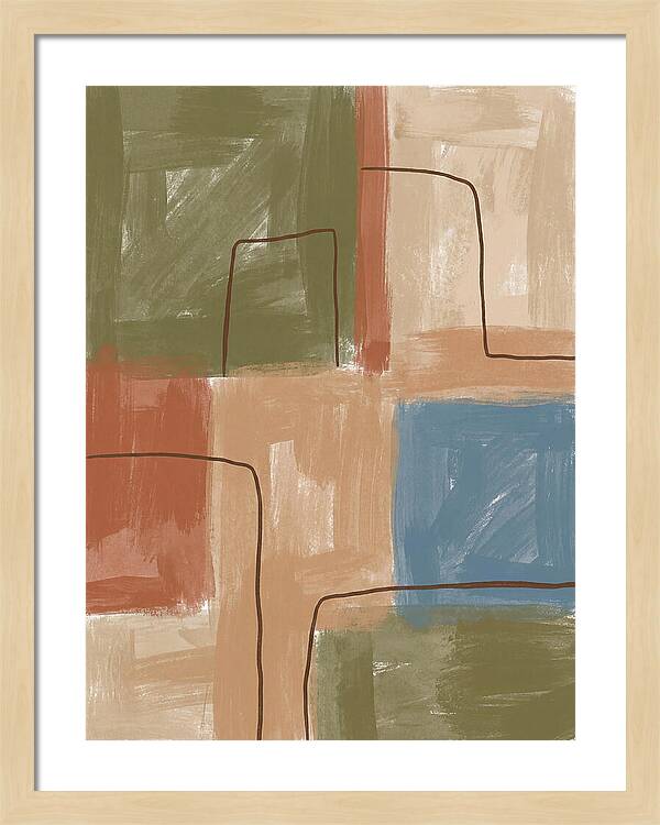 Abstract Minimalist Mediterranean Composition