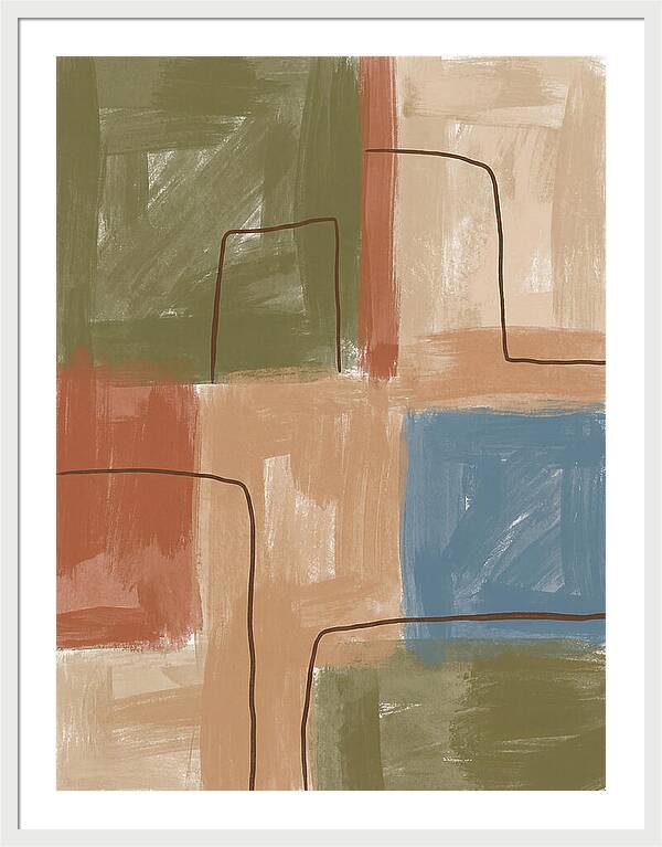 Abstract Minimalist Mediterranean Composition