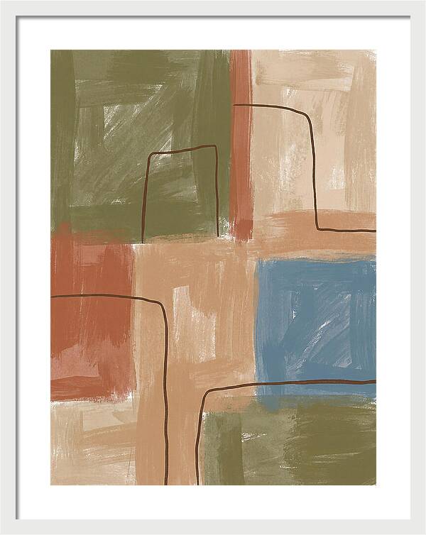 Abstract Minimalist Mediterranean Composition