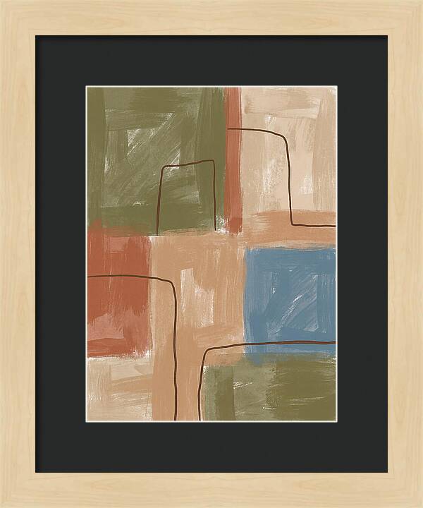 Abstract Minimalist Mediterranean Composition