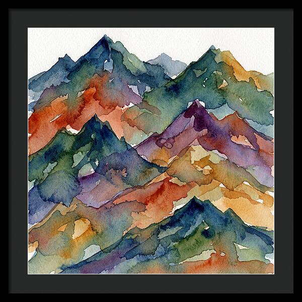 Abstract Mountain Watercolor