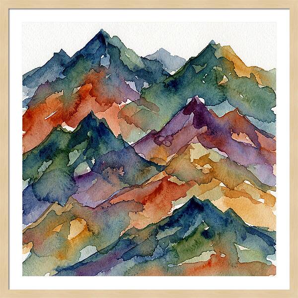 Abstract Mountain Watercolor