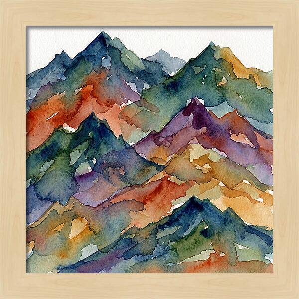 Abstract Mountain Watercolor