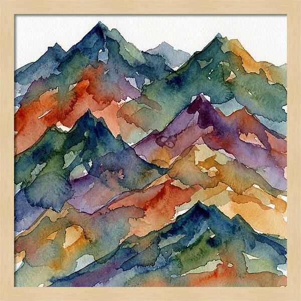 Abstract Mountain Watercolor