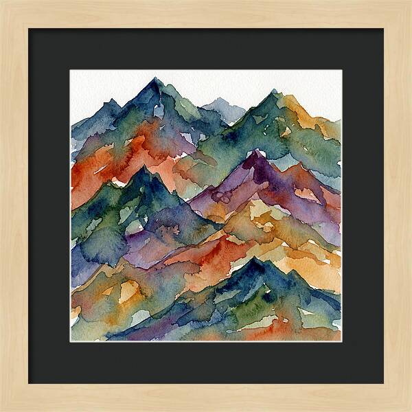 Abstract Mountain Watercolor