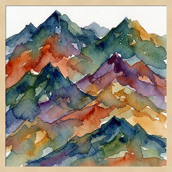 Abstract Mountain Watercolor