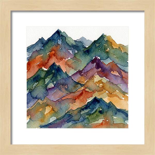 Abstract Mountain Watercolor